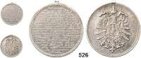 M E D A I L L E N,Religion; Liebe und Ehe Silbermedaille o.J. in Form des 20 Pfennigstückes (1873-1877). Reichsadler. / 20 Textzeilen (!) in Miniaturschrift das VATER UNSER. 16 mm. 1,02 g.
