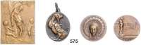 M E D A I L L E N,Varia LOT. von 3 Bronzemedaillen. 24 mm, einseitig 31 x 22 mm und einseitig 40 x 31 mm.