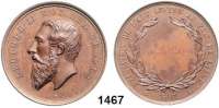 AUSLÄNDISCHE MÜNZEN,Belgien Leopold II. 1865 - 1909 Bronzemedaille 1881 (J. Danse, Liege).  Ausstellung der antiken Kunst in Liége.  Kopf König Leopold II. nach links. /  Gravur im Lorbeerkranz.  37,2 mm.  24,54 g.  In Originalschachtel (Deckel abgetrennt).