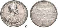 Römisch Deutsches Reich,Haus Habsburg Karl V. 1519 - 1556 Versilberte Bronzemedaille o.J. (ca. 1710, Christian Wermuth).  Brustbild nach rechts mit Titelumschrift (hier auch als 