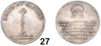 Österreich - Ungarn,Habsburg - Lothringen Franz I. (1792) 1806 - 1835 Silber-Jeton 1808. Auf die ungarische Krönung seiner 3. Gemahlin Maria Ludovica in Pressburg. 21 mm. 2,15 g. Slg. Montenuovo 2361.