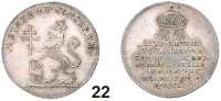 Römisch Deutsches Reich,Haus Habsburg Leopold II. 1790 - 1792 Silber-Jeton 1790.  Auf die Krönung zum König von Ungarn.  Löwe mit Bindenschild und Patriarchenkreuz. /  Krone über 7 Textzeilen.  25 mm.  4,35 g.  Slg. Montenuovo 2222.