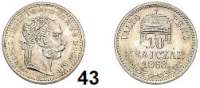 Österreich - Ungarn,Habsburg - Lothringen Franz Josef I. 1848 - 1916 10 Krajzar 1868 KB, Kremnitz. Frühwald 1816. Jl. 352. Off. Neuprägung.