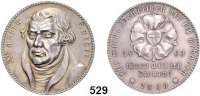 M E D A I L L E N,Religion; Liebe und Ehe Silbermedaille 1933 (Karl Goetz, München). Auf den 450. Geburtstag von Martin Luther. Rand : BAYER. HAUPTMÜNZAMT FEINSILBER. 36 mm. 19,95 g. Kienast 490.