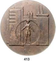 M E D A I L L E N,Städte Halle Bronzegußmedaille o.J. (G L). Architekturpreis des Bezirkes Halle. Stil. Bauten. / 3 Textzeilen. 90 mm. 147,45 g.