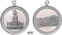 M E D A I L L E N,Städte Halle Aluminiummedaille mit angeprägter Öse 1898. August Hermann Francke - 200 Jahre Franckesche Stiftungen. Denkmal. / Gebäudekomplex. 39,5 mm. 6,35 g.