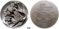M E D A I L L E N,Olympiade Tokio 1964 Bronzemedaille 1964 (OkamotoTaro / Tanaka). Offizielle Teilnehmermedaille. 61 mm. 119,54 g. Im Originaletui.