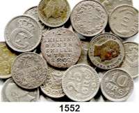 AUSLÄNDISCHE MÜNZEN,Dänemark L O T S      L O T S      L O T S 2 Skilling 1802; 4 Skilling 1854, 56, 67; 10 Öre 1874, 99, 1918; 25 Öre 1874, 1900, 05, 07, 11, 13, 15, 16, 18.  LOT. 16 Stück.