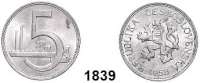 AUSLÄNDISCHE MÜNZEN,Tschechoslowakei Sozialistische Republik 1948 - 1989 5 Kronen 1952.  Aluminium.  Schön 30.  KM 34.