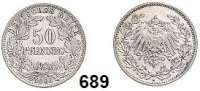 R E I C H S M Ü N Z E N,Kleinmünzen 50 Pfennig 1903 A. Jaeger 15.