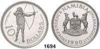 AUSLÄNDISCHE MÜNZEN,Namibia  10 Dollars 1990.  Unabhängigkeit.  Fantasie - PROBE / ESSAI.  Silber.  38 mm.  25,04 Gramm.