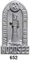 Orden, Ehrenzeichen, Militaria, Zeitgeschichte,Zeitgeschichte  -  Militaria Tagungs- und Veranstaltungsabzeichen Bremen,  Graues Kunststoffabzeichen.  Nordsee SA Wehrkampftage 1939.  Tieste Bremen 39-03 b.