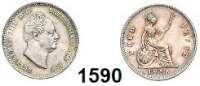 AUSLÄNDISCHE MÜNZEN,Großbritannien Wilhelm IV. 1830 - 1837 4 Pence 1836.  Spink 3837.  Kahnt. 82.  KM 723.