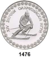AUSLÄNDISCHE MÜNZEN,Bulgarien Volksrepublik 1946 - 1989 10 Leva 1984.  Olympische Spiele - Abfahrtsläufer.  Schön 152.  KM 146.