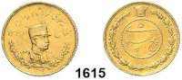 AUSLÄNDISCHE MÜNZEN,Iran Reza Shah 1925 - 1941 5 Pahlewi 1307 (8,63g fein).  Schön 99.  KM 1116.  Fb. 92.  GOLD.