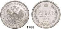 AUSLÄNDISCHE MÜNZEN,Russland Alexander II. 1855 - 1881 Rubel 1878, St. Petersburg.  Kahnt. 113.  Cr. 25.