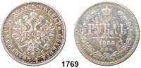 AUSLÄNDISCHE MÜNZEN,Russland Alexander III. 1881 - 1894 Rubel 1884, St. Petersburg.  Kahnt. 128.  Cr. 25.