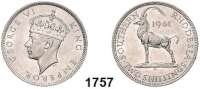 AUSLÄNDISCHE MÜNZEN,Rhodesien Südrhodesien 2 Shillings 1941.  Schön 18.  KM 19