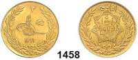 AUSLÄNDISCHE MÜNZEN,Afghanistan Amanullah 1919 - 1929 2 Amani 1299 (1920) (8,28g. fein).  Schön 39.  KM 888.  Fb. 30.  GOLD.