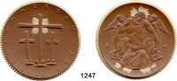 PORZELLAN SPENDEN - MEDAILLEN,Staatliche Porzellan-Manufaktur MEISSEN Oberammergau 1922 braun/weiß, alle mit Golddekor. Passionsspiele-Christus/Maria$0. Scheuch 833.d,q; 836.d,q LOT. 4 Stück. Im Originaletui.