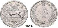 AUSLÄNDISCHE MÜNZEN,Iran Muzaffar ad Din Shah 1896 - 1907 5000 Dinars 1320 (1902).  Schön 14.  KM 976.