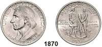 AUSLÄNDISCHE MÜNZEN,U S A  Half Dollar 1936.  200. Geburtstag von Daniel Boone.  Schön 171.  KM 165