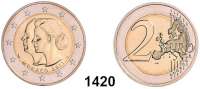 AUSLÄNDISCHE MÜNZEN,E U R O  -  P R Ä G U N G E N Monaco 2 Euro 2011.  Hochzeit von Charlene und Albert.  Schön 79.  KM 196.  Im Originaletui mit Zertifikat.