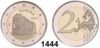 AUSLÄNDISCHE MÜNZEN,E U R O  -  P R Ä G U N G E N Spanien 2 Euro 2017.  Kirche Santa Maria del Naranco.  KM 1394.  Im Originalblister.