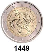 AUSLÄNDISCHE MÜNZEN,E U R O  -  P R Ä G U N G E N Vatikan 2 Euro 2010.  Priesterjahr.  Schön 413.  KM 420.