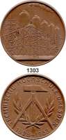 MEDAILLEN AUS PORZELLAN,Staatliche Porzellan-Manufaktur MEISSEN Dresden 1953 braun (65 mm).  125 Jahre Technische Hochschule.  W. 3125.1.0.