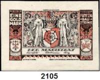 P A P I E R G E L D   -   N O T G E L D,Notgeld der besonderen Art Osterwiecker Ledergeld 1 Goldmark o.D.(Oktober 1923).  Glaceleder, weiß.  Grab. 364.