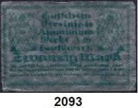 P A P I E R G E L D   -   N O T G E L D,Notgeld der besonderen Art Lautawerker Aluminiumgeld 20 Mark 10.10.1922.  Grab. 500.