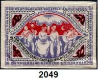 P A P I E R G E L D   -   N O T G E L D,Notgeld der besonderen Art Bielefelder Stoffgeld 50 Mark 2.4.1922.  Seide, weiß.  Mit Riechkissen.  Grab. 45 R.