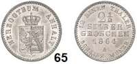 Deutsche Münzen und Medaillen,Anhalt - Dessau Leopold Friedrich 1817 - 1871 2 1/2 Silbergroschen 1864 A.  AKS 32.  Jg. 70.