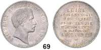 Deutsche Münzen und Medaillen,Baden - Durlach Friedrich I. (1852) 1856 - 1907 1 Gulden 1857.  Besuch der Münzstätte.  AKS 135.  Jg. 77.