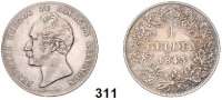 Deutsche Münzen und Medaillen,Sachsen - Meiningen Bernhard II. Erich Freund 1803 - 1866 1 Gulden 1843.  AKS 188.  Jg. 438.