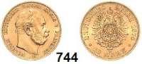 R E I C H S M Ü N Z E N,Preussen, Königreich Wilhelm I. 1861 - 1888 10 Mark 1874 B. Jaeger 245.