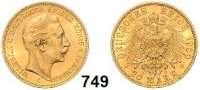 R E I C H S M Ü N Z E N,Preussen, Königreich Wilhelm II. 1888 - 1918 20 Mark 1900 A. Jaeger 252.
