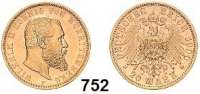 R E I C H S M Ü N Z E N,Württemberg, Königreich Wilhelm II. 1891 - 1918 20 Mark 1900. Jaeger 296.