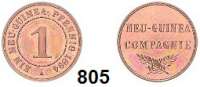 Besetzte Gebiete  -  Kolonien  -  Danzig,Deutsch - Neuguinea  1 Pfennig 1894 A.  Jaeger 701.
