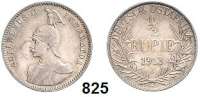 Besetzte Gebiete  -  Kolonien  -  Danzig,Deutsch - Ostafrika  1/2 Rupie 1913 J.  Jaeger 721.