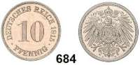 R E I C H S M Ü N Z E N,Kleinmünzen 10 Pfennig 1915 A. Jaeger 13.