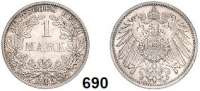 R E I C H S M Ü N Z E N,Kleinmünzen 1 Mark 1902 A. Jaeger 17.
