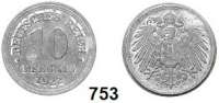 R E I C H S M Ü N Z E N,I.Weltkrieg und Inflation 10 Pfennig 1922. Zink. Jaeger 299. Interessante Verprägung. Vs. außerhalb des Rings geprägt (22,5 mm Ø) und Rückseite (21 mm Ø).