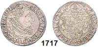 AUSLÄNDISCHE MÜNZEN,Polen Sigismund III. 1587 - 1632 6 Gröscher 1627, Krakau.  3,8 g.  Gum. 1168.