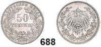 R E I C H S M Ü N Z E N,Kleinmünzen 50 Pfennig 1900 J. Jaeger 15.