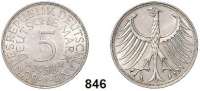 B U N D E S R E P U B L I K,  5 Mark 1958 J.  Jaeger 387.