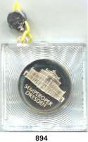 Deutsche Demokratische Republik, 10 Mark 1985. Semperoper Dresden. LOT. 2 Stück.