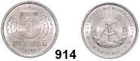 Deutsche Demokratische Republik,Kleinmünzen 5 Pfennig 1982 A.