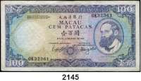 P A P I E R G E L D,AUSLÄNDISCHES  PAPIERGELD Macao 100 Patacas 12.5.1984.  Pick 61 b.